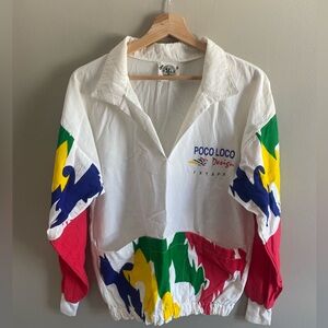 Poco Loco Club Design 80’ Men’s M Multicolored Pullover Nautical Sailing‎ Mexico